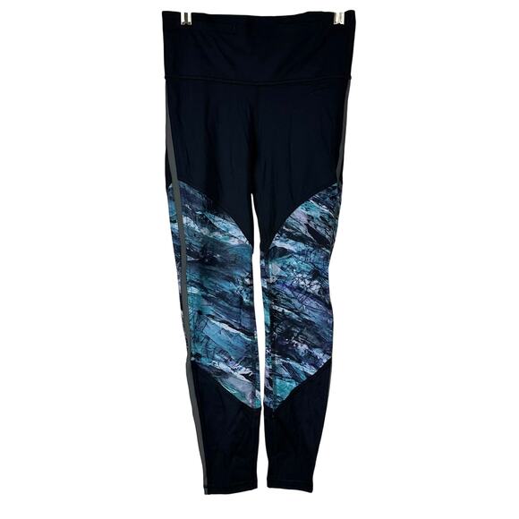 Lululemon Run to Reset Tight 25" Black / Frozen Island Multi Women's Size 6 EUC - Picture 1 of 8